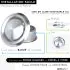 Bouche VMC 125 mm en acier inoxydable brossé - Réglable - Inox 304- Extraction/Insufflation - Pour conduit VMC et hotte - Installation mur ou plafond