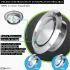 Bouche VMC 125 mm en acier inoxydable brossé - Réglable - Inox 304- Extraction/Insufflation - Pour conduit VMC et hotte - Installation mur ou plafond
