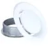 Bouche VMC 150 mm Réglable en Acier Blanc Laqué - Extraction - Durable et Élégante - VMC Simple et Double Flux - Installation Mur ou Plafond - DN150