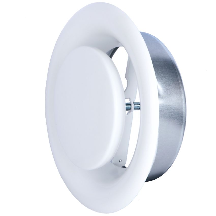 DOMUXBouche VMC 125mm En Acier Inoxydable Bross R glable Inox 304 DOMUXBouche VMC 125mm En Acier Inoxydable Bross R glable Inox 304