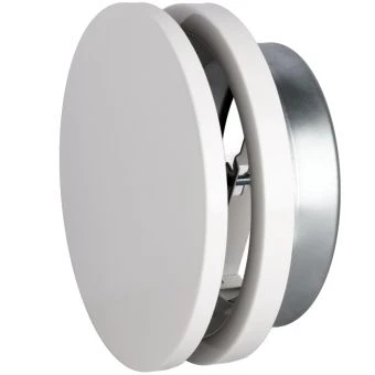 Bouche VMC 80 mm Réglable en Acier Blanc Laqué - Insufflation - Durable et Élégante - VMC Simple et Double Flux - Installation Mur ou Plafond - DN80